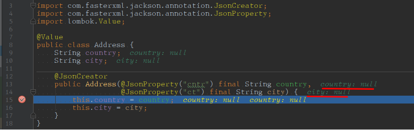 Arguments are null in constructor