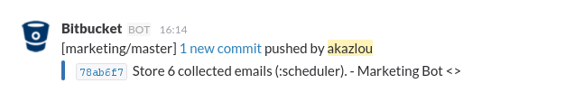 Slack notification